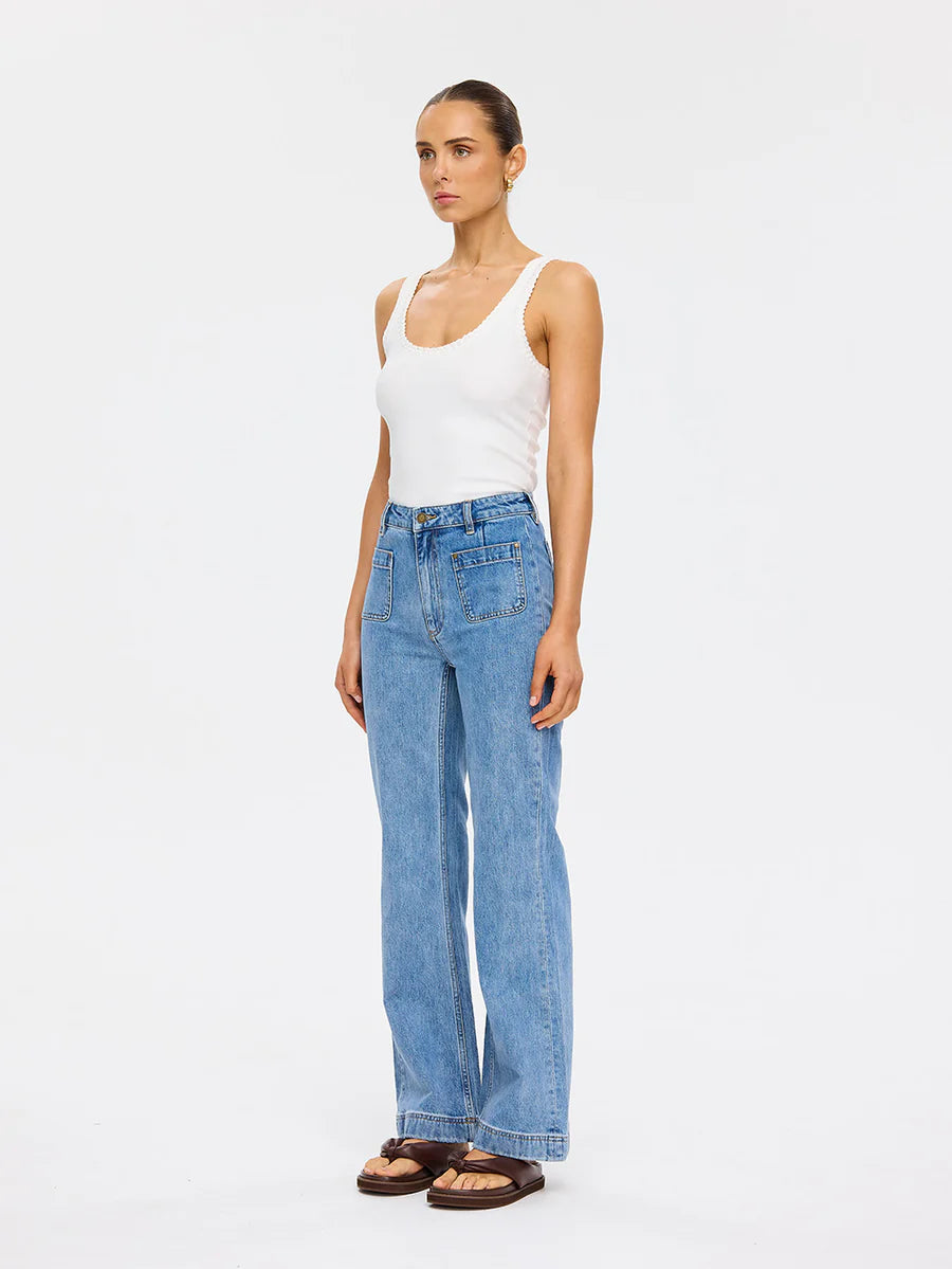 Elysian Collective Kivari Dominique Jean Stonewash Blue