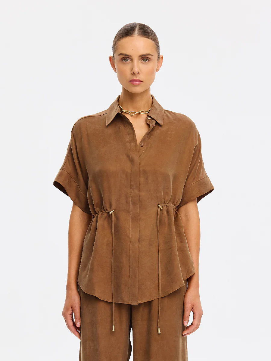 Elysian Collective Kivari Jaxon Shirt Chocolate