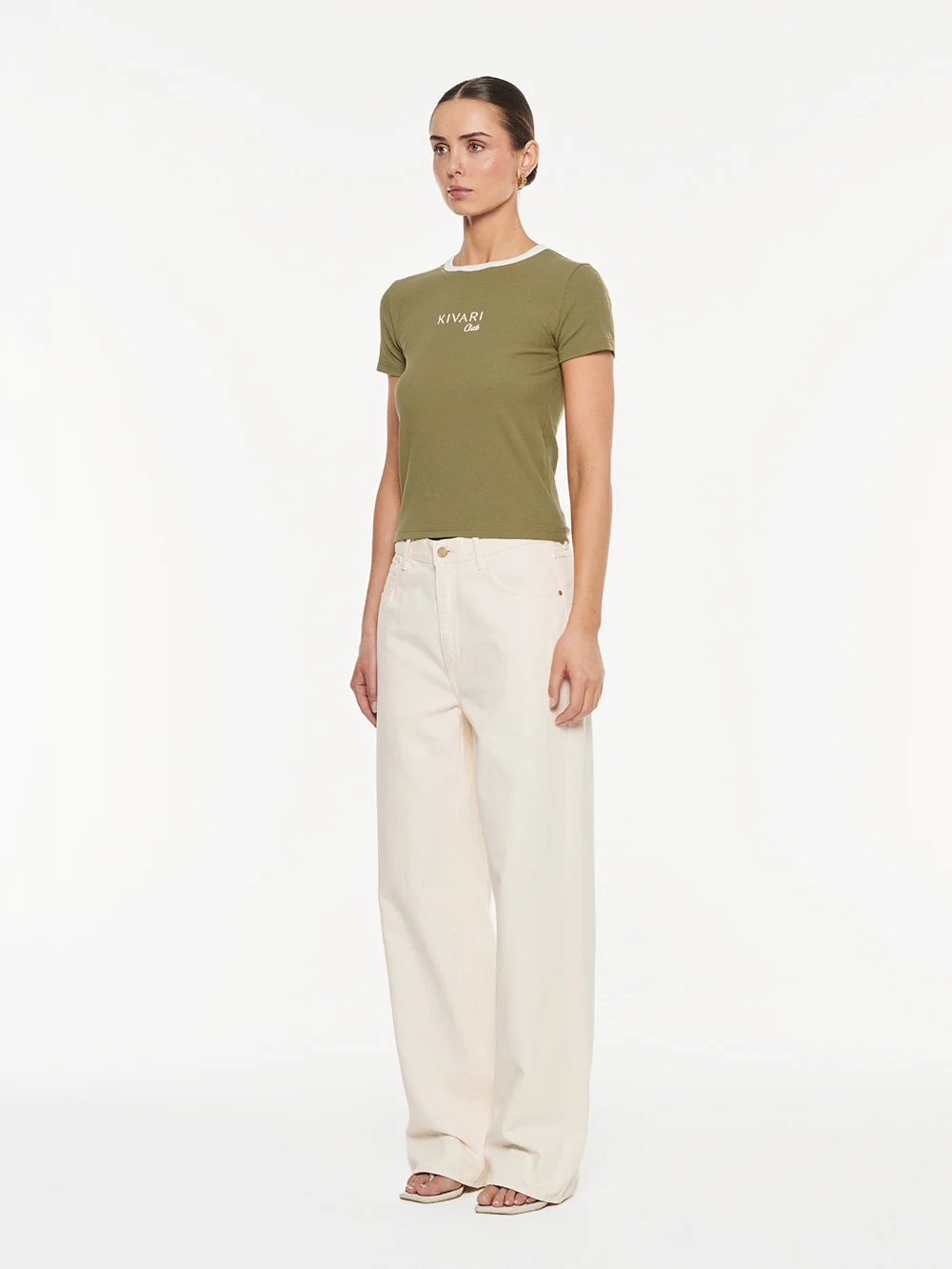 Elysian Collective Kivari Kivari Club Baby Tee Olive