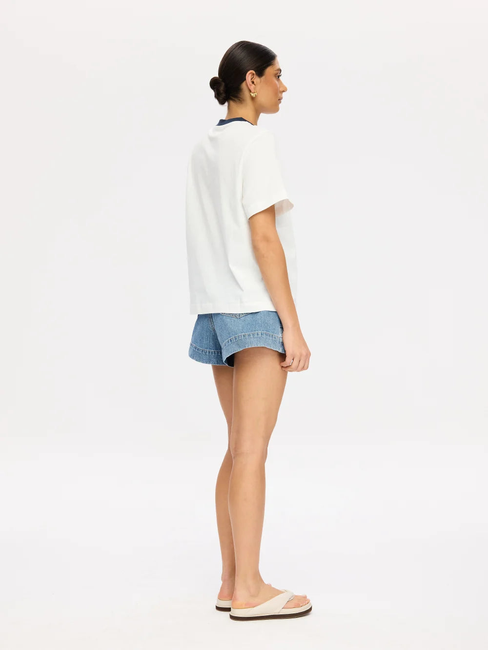 Elysian Collective Kivari Kivari Tee Ivory Navy