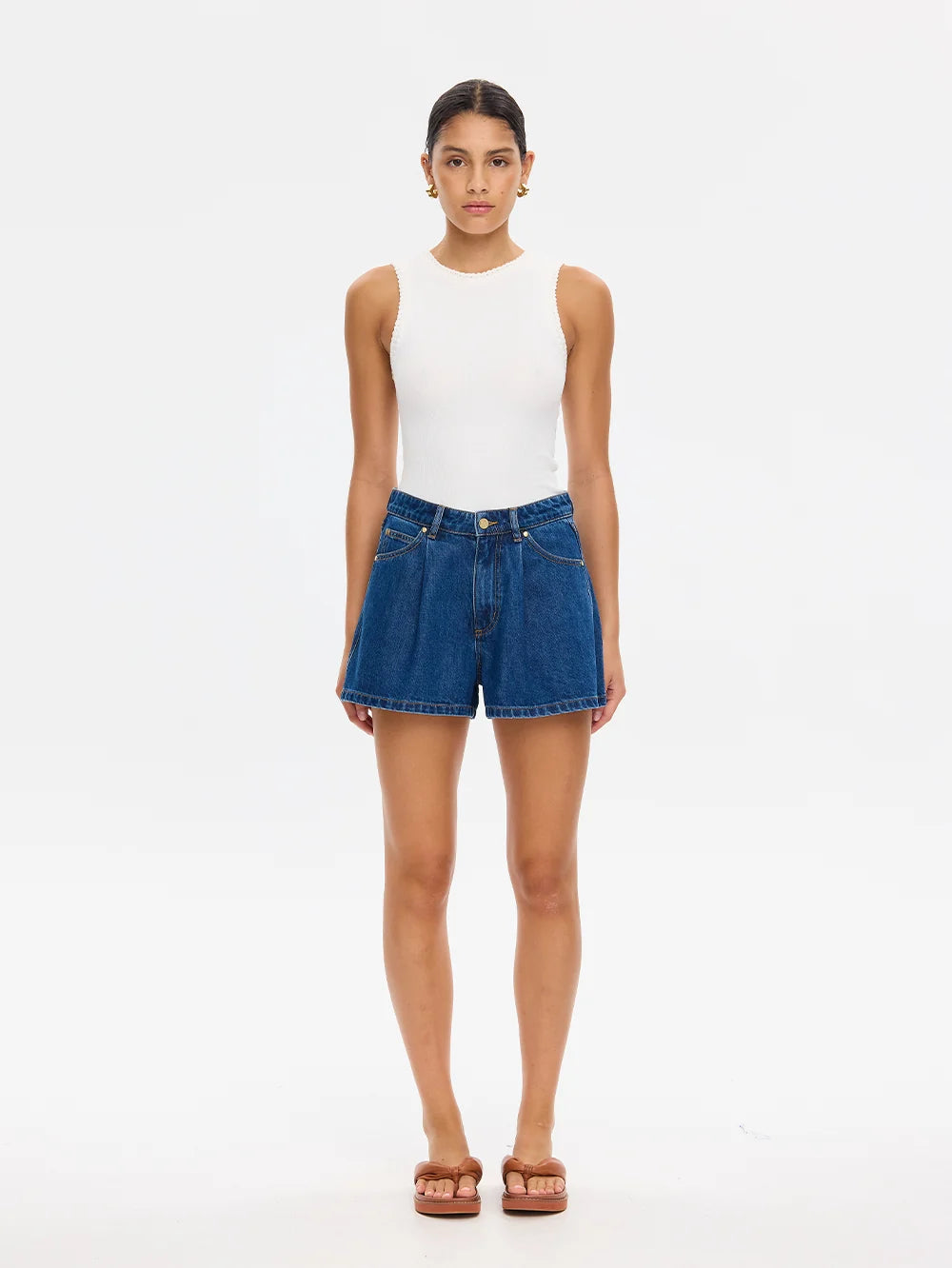 Elysian Collective Kivari Monroe Denim Short Indigo Blue