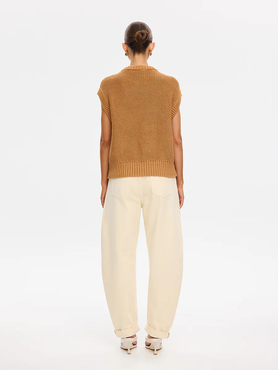 Elysian Collective Kivari Olesia Knit Vest Tan