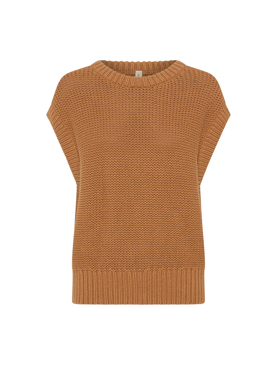 Elysian Collective Kivari Olesia Knit Vest Tan