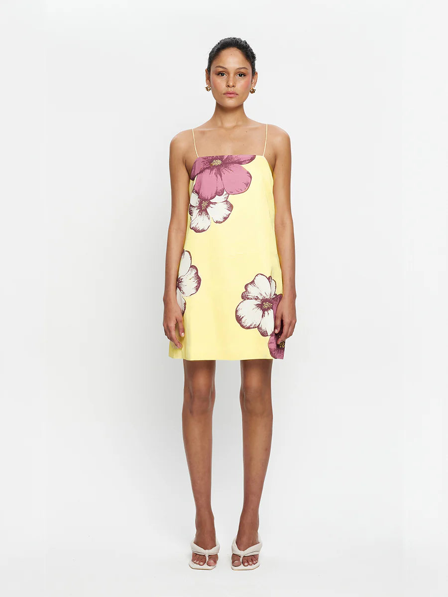 Elysian Collective Kivari Paros Mini Dress Butter