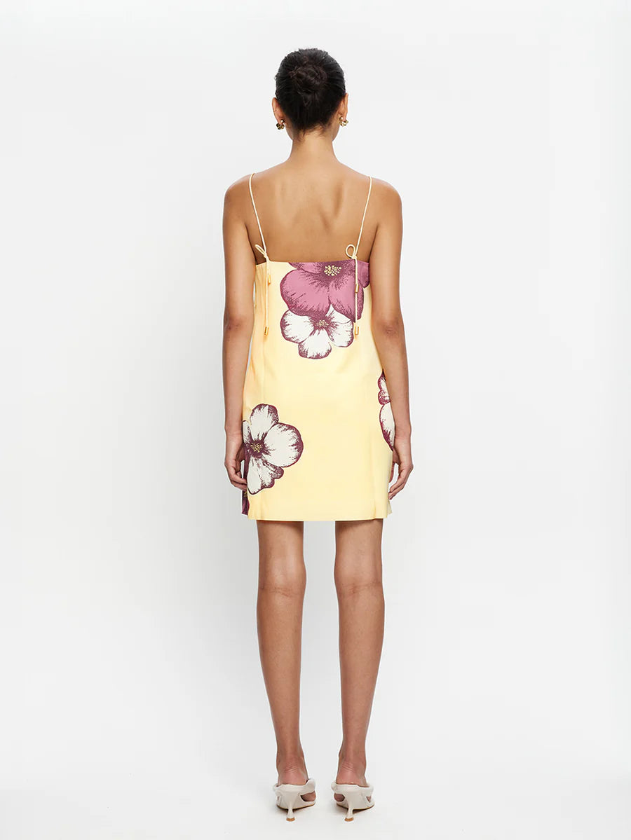 Elysian Collective Kivari Paros Mini Dress Butter