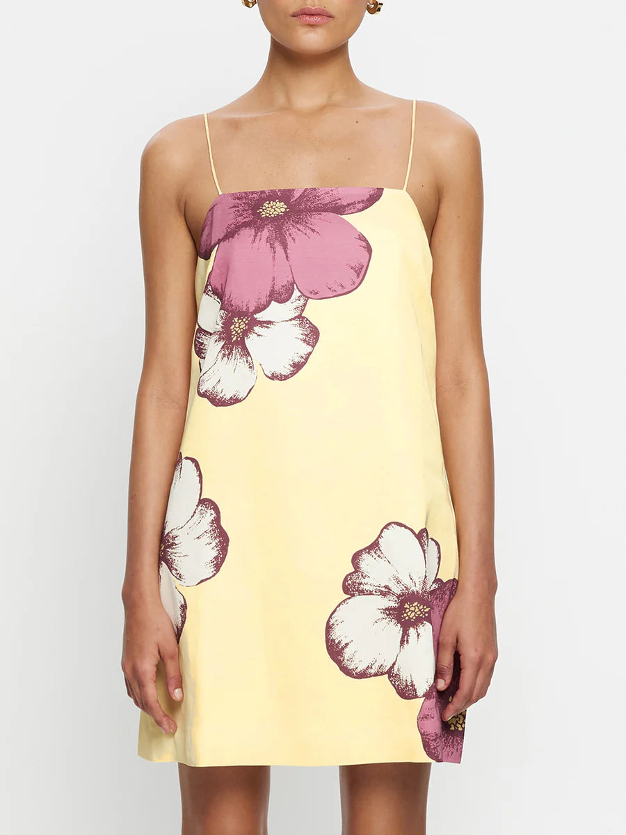 Elysian Collective Kivari Paros Mini Dress Butter
