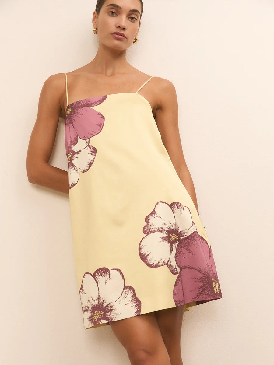 Elysian Collective Kivari Paros Mini Dress Butter