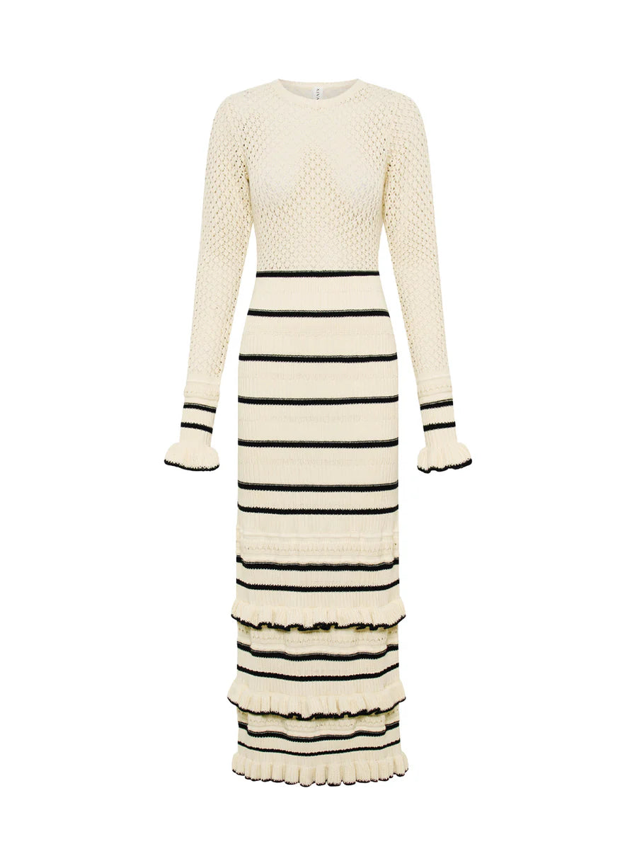 Elysian Collective Kivari Rafaela Knit Dress Cream