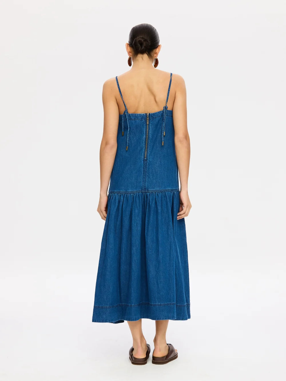 Elysian Collective Kivari Vaila Denim Midi Dress