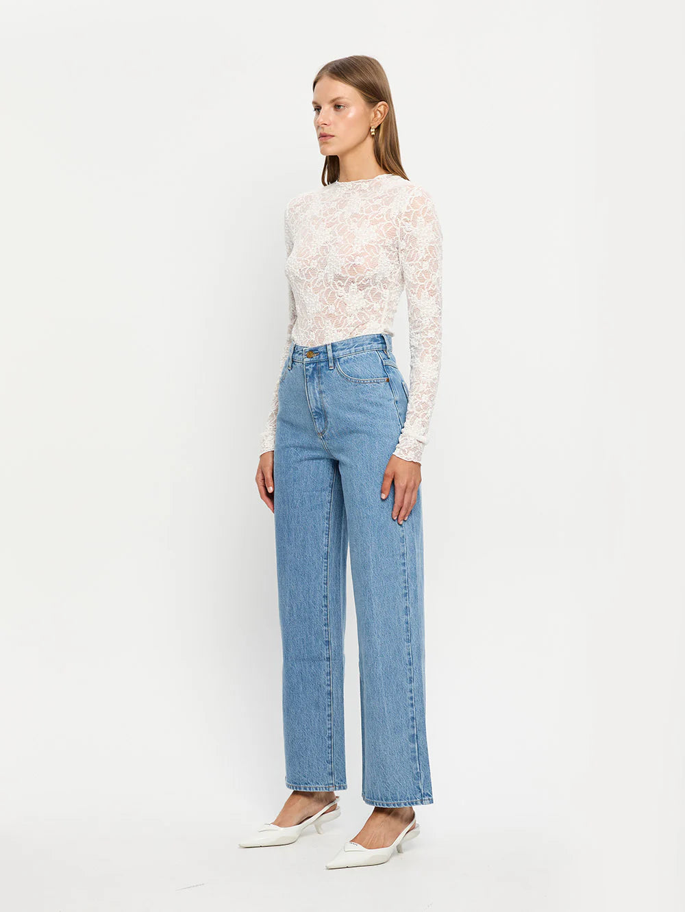 Elysian Collective Kivari Victoria Lace Top Cream
