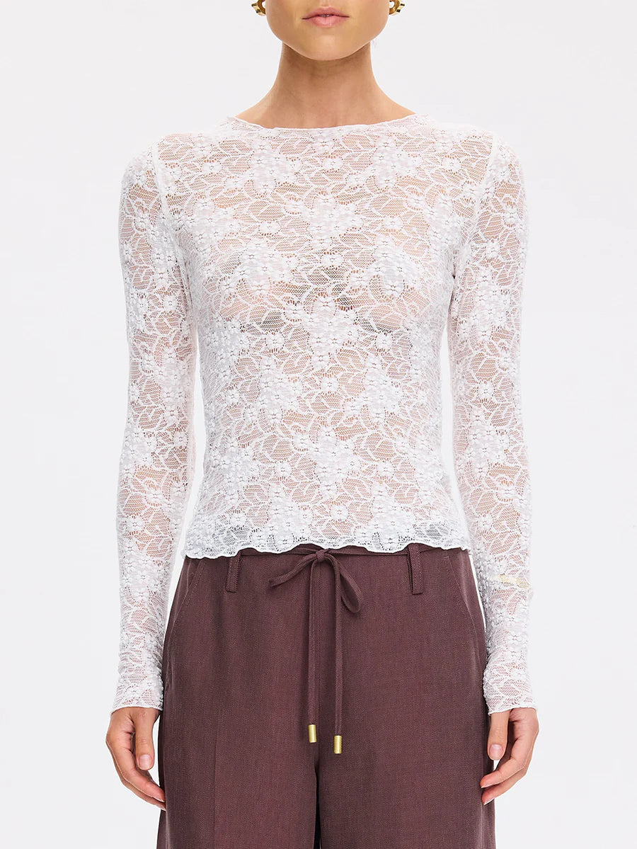 Elysian Collective Kivari Victoria Lace Top Cream