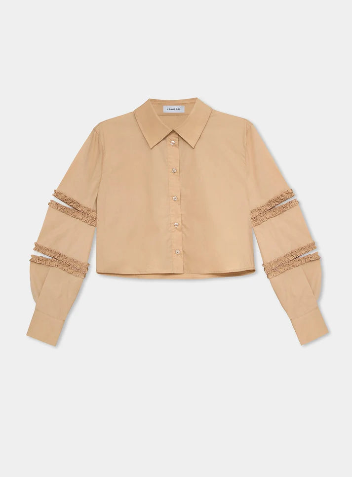 Elysian Collective Laagam Muna Cut Out Shirt Sand