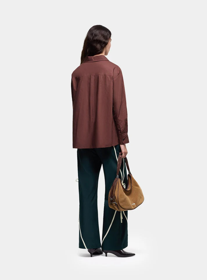 Elysian Collective Laagam No Boyfriend Shirt Brown