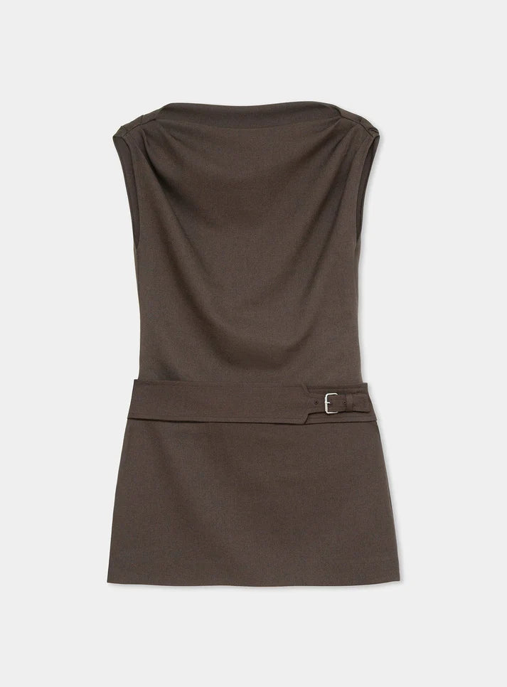 Elysian Collective Laagam Zola Short Dress Brown