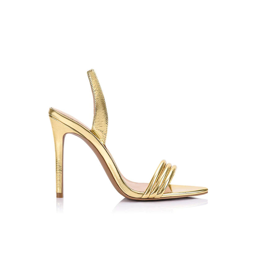 Elysian Collective Lana Wilkinson Camille Sandal Gold Metallic Leather