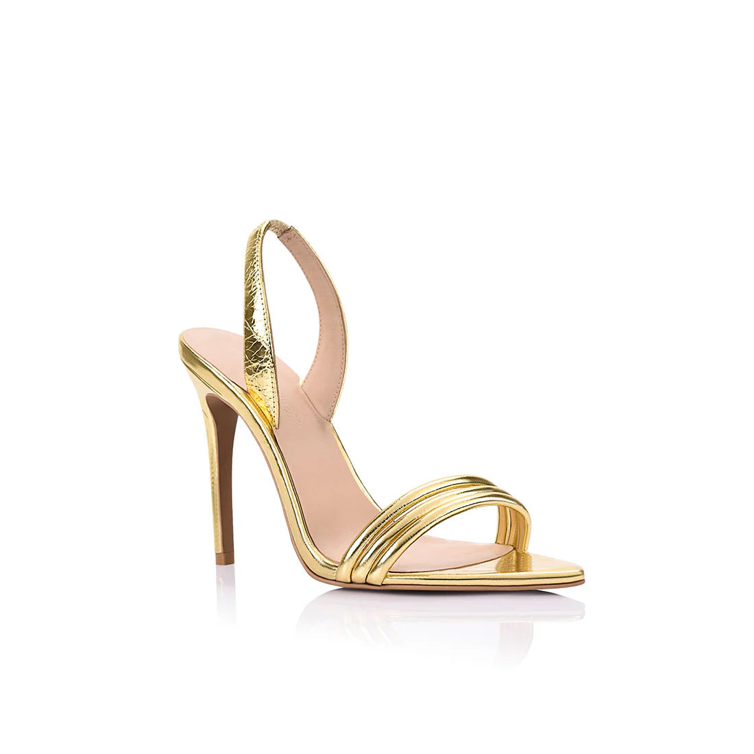 Elysian Collective Lana Wilkinson Camille Sandal Gold Metallic Leather