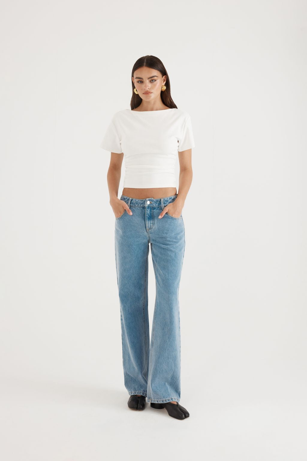 Elysian Collective Madison The Label Oxford Top White