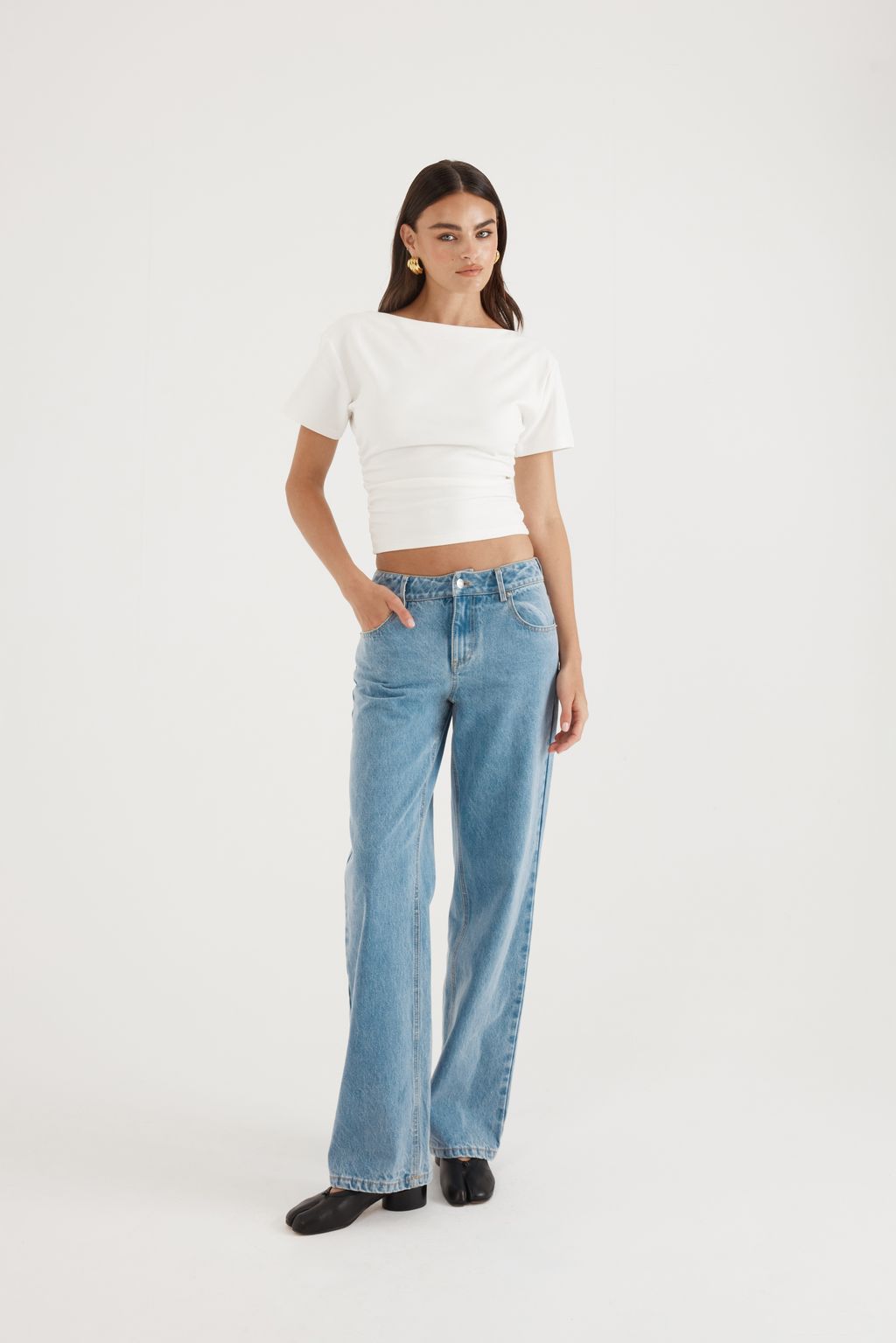 Elysian Collective Madison The Label Oxford Top White