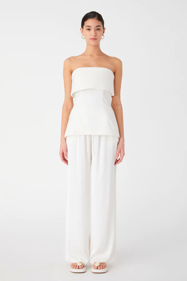 Elysian Collective Misha Amar Strapless Top Ivory