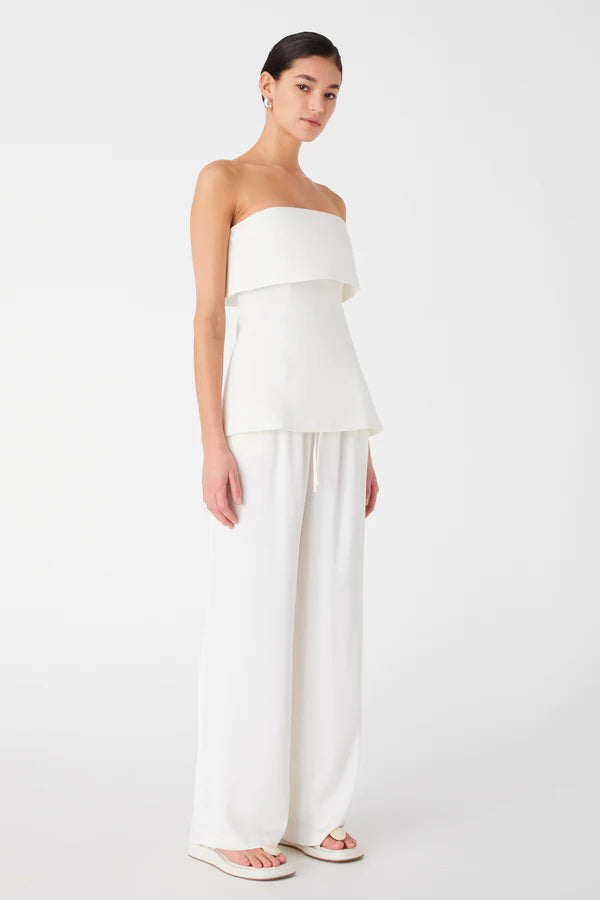 Elysian Collective Misha Amar Strapless Top Ivory