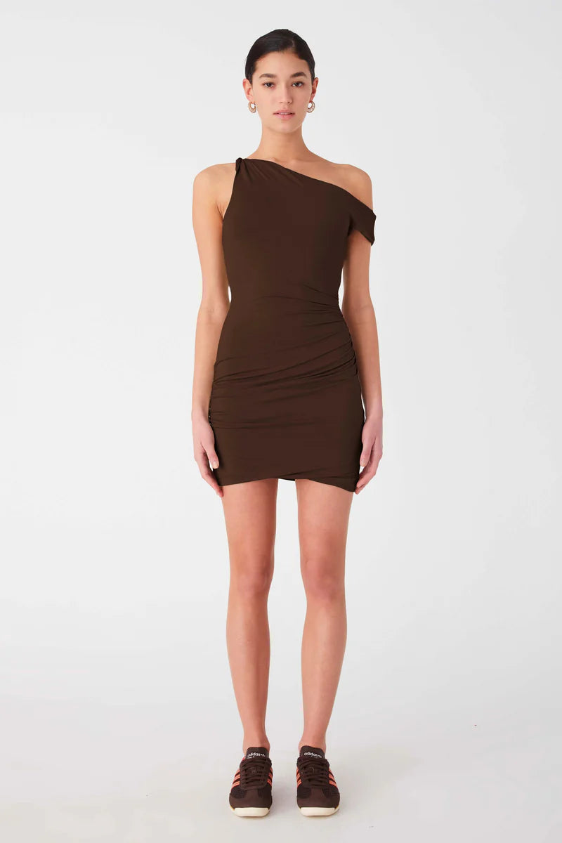 Elysian Collective Misha Tarine Dress Chocolate