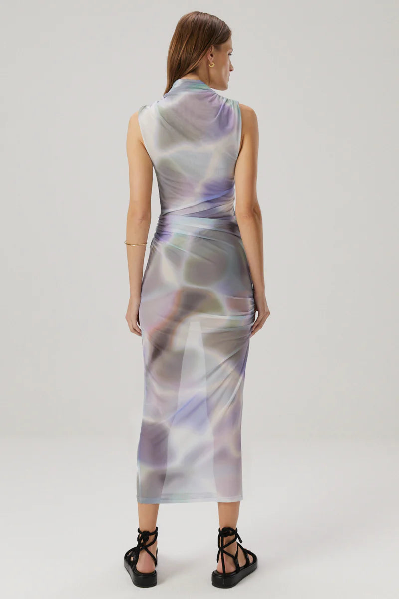 Elysian Collective Misha Tillie Midi Dress Neptune Print