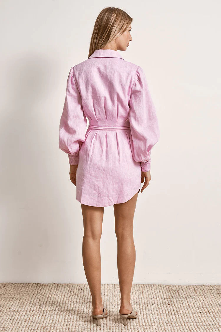 Elysian Collective Mon Renn Rise Mini Dress Fondant Pink