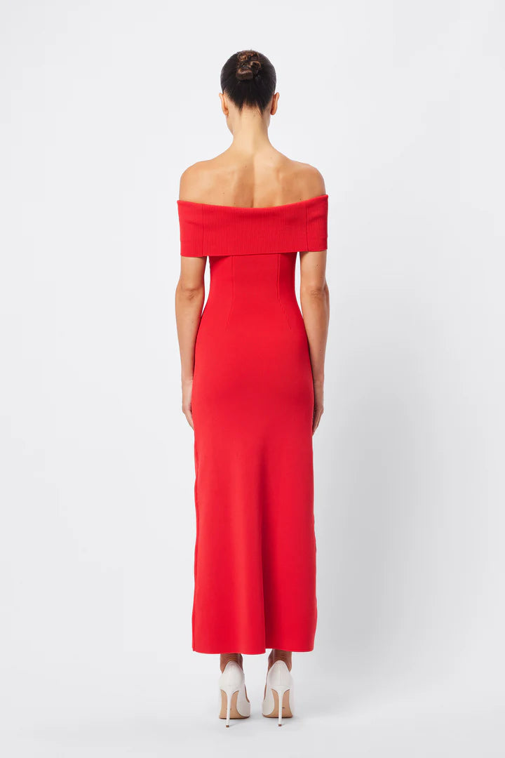 Elysian Collective Mossman Monaco Off The Shoulder Dress Red