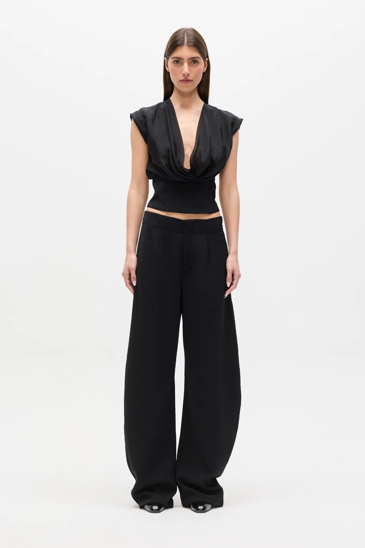 Elysian Collective Bayse Brand Navy Pant Black