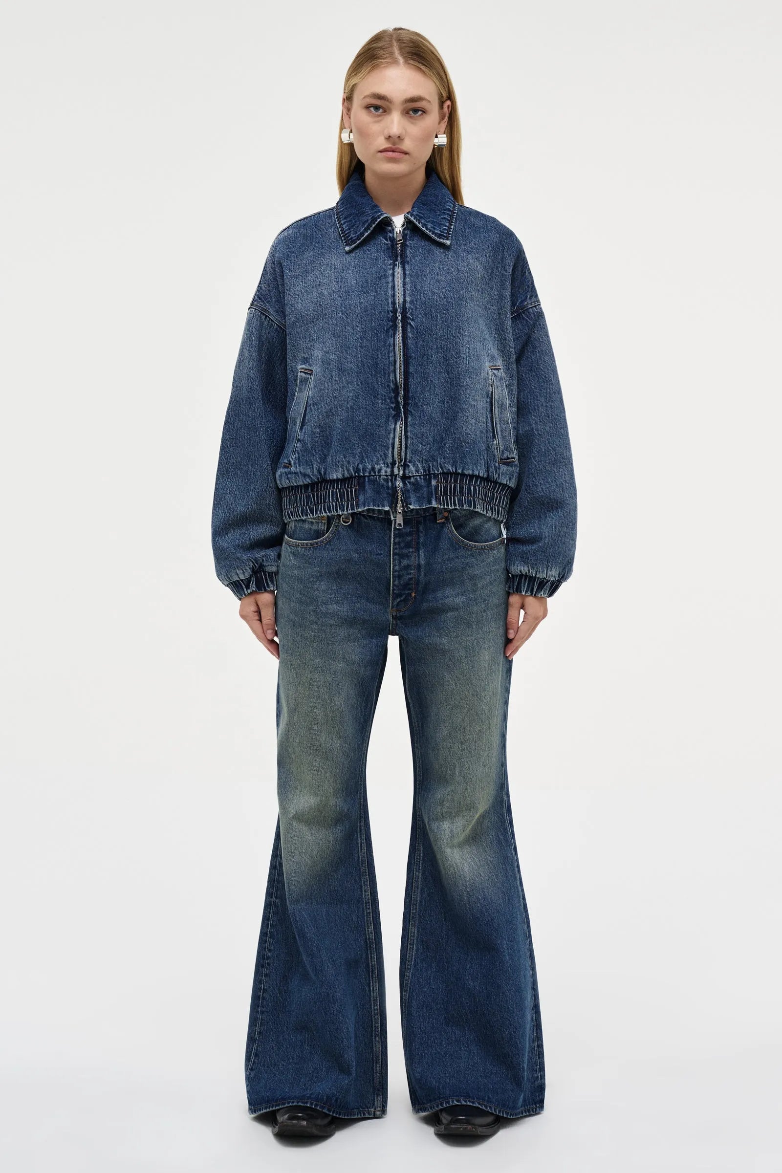 Elysian Collective Neuw Denim Denim Bomber Jacket Jet