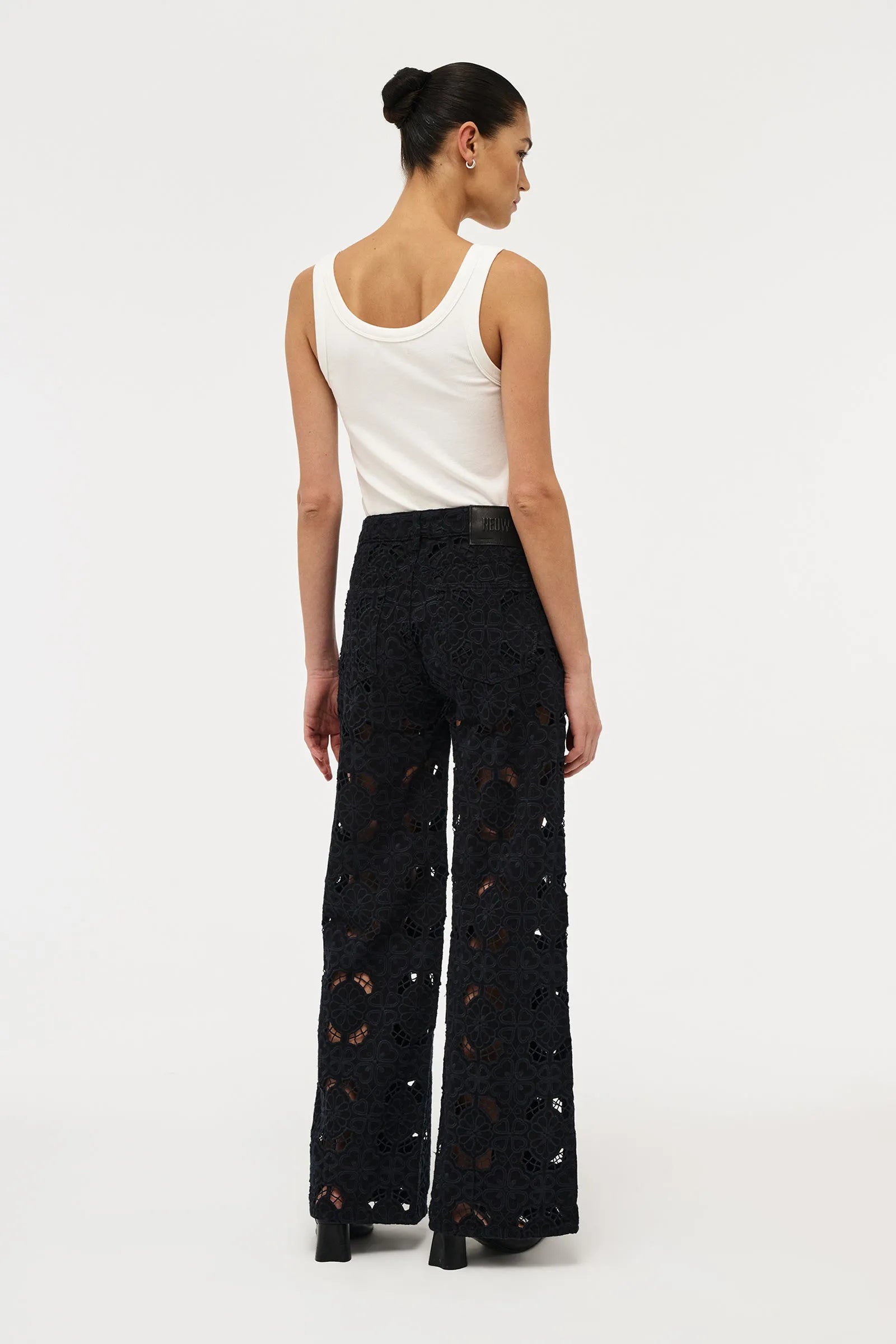Elysian Collective Neuw Denim Eva Wide Fiore Embroidery