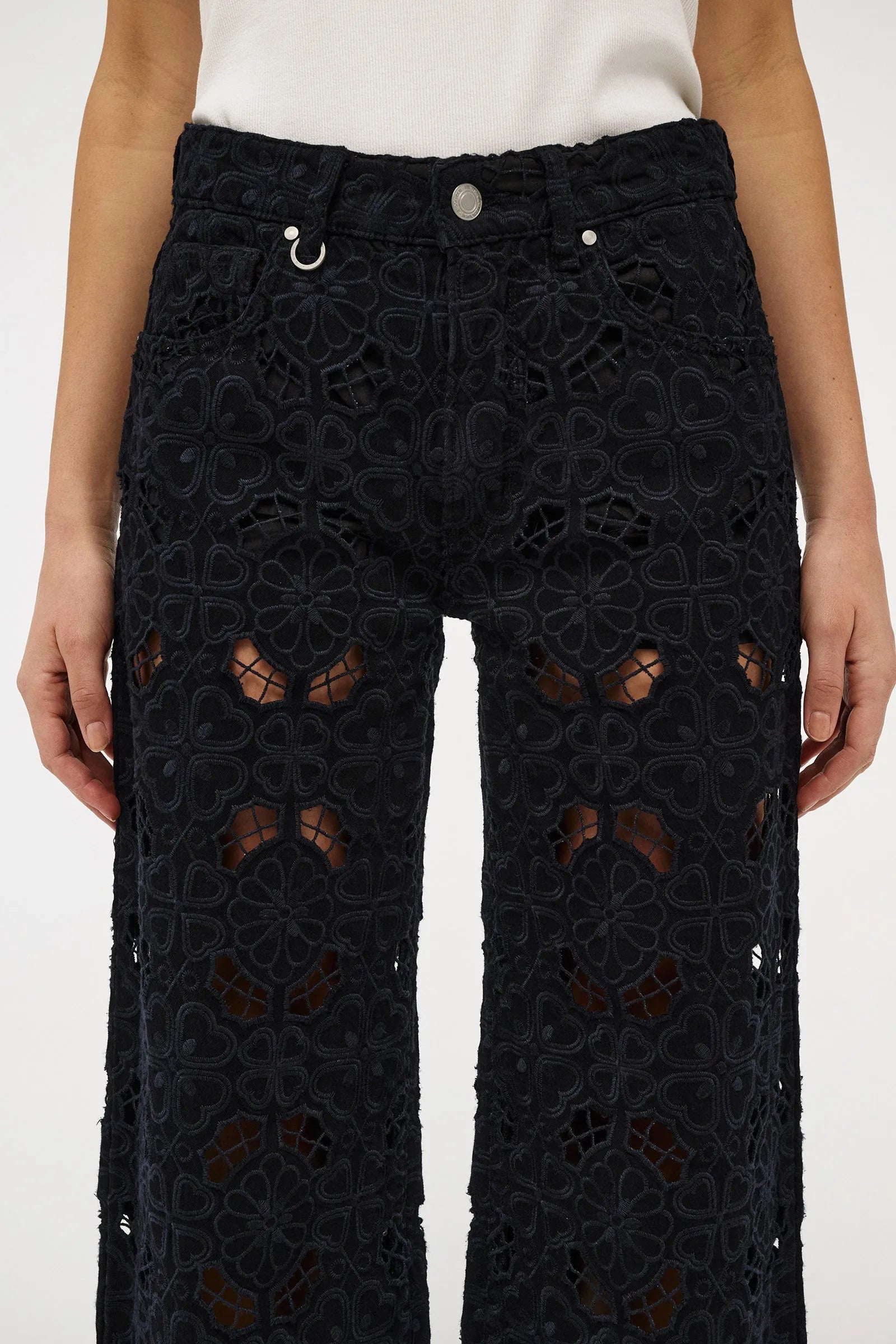 Elysian Collective Neuw Denim Eva Wide Fiore Embroidery