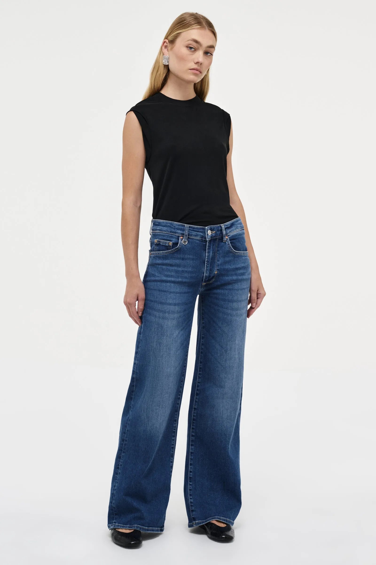 Elysian Collective Neuw Denim Eva Wide Leg Jean Iris