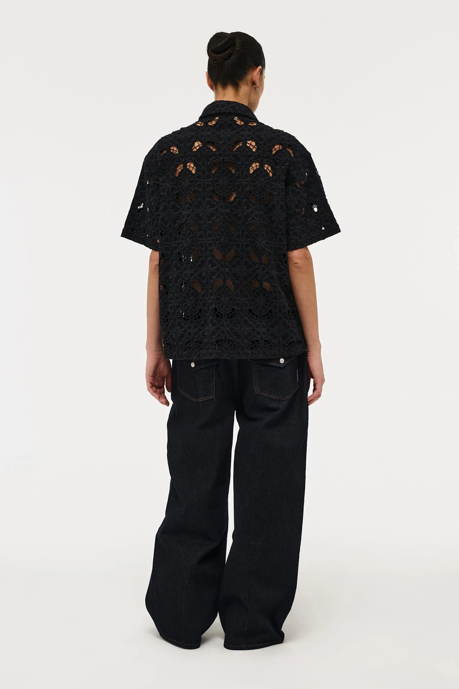 Elysian Collective Neuw Denim Foire Embroidery Shirt Black