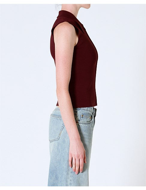 Elysian Collective Neuw Denim Suki Knit Top Pinot