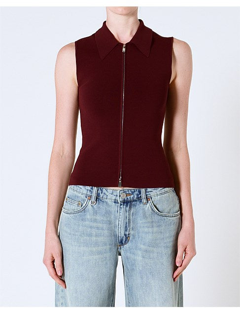Elysian Collective Neuw Denim Suki Knit Top Pinot