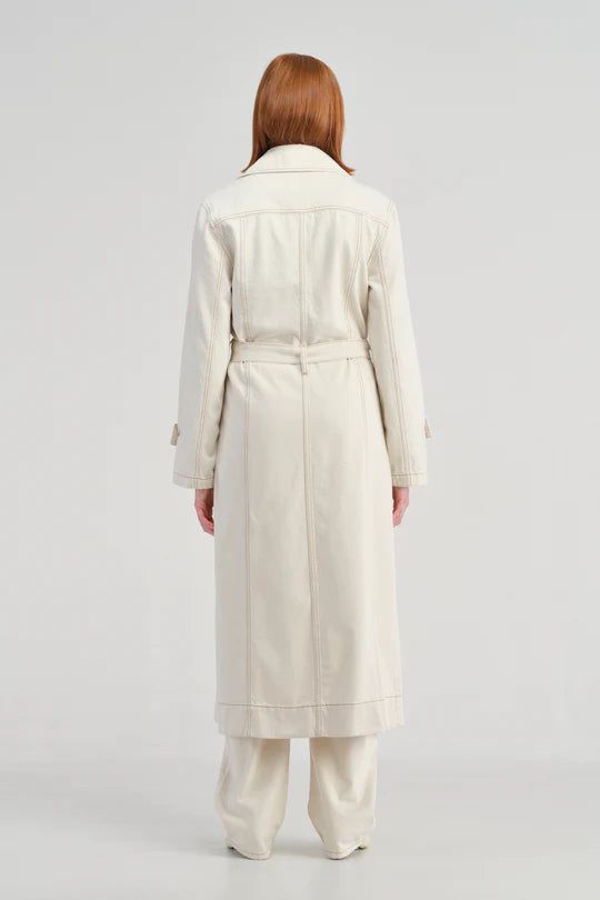 Elysian Collective Nobody Denim Anna Trench Coat Ecru