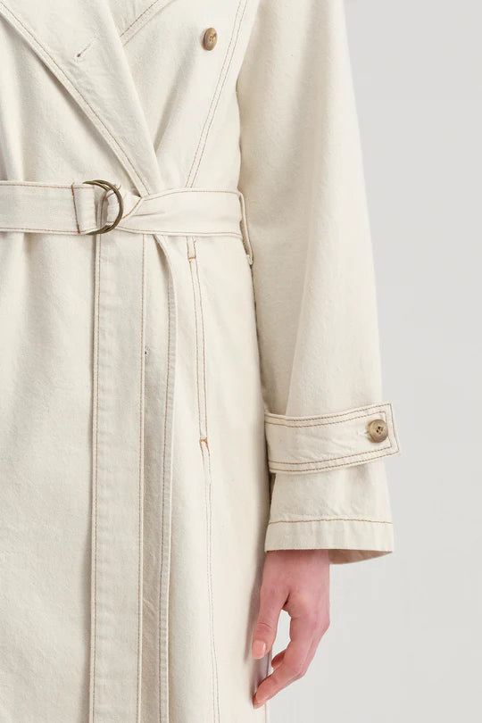 Elysian Collective Nobody Denim Anna Trench Coat Ecru