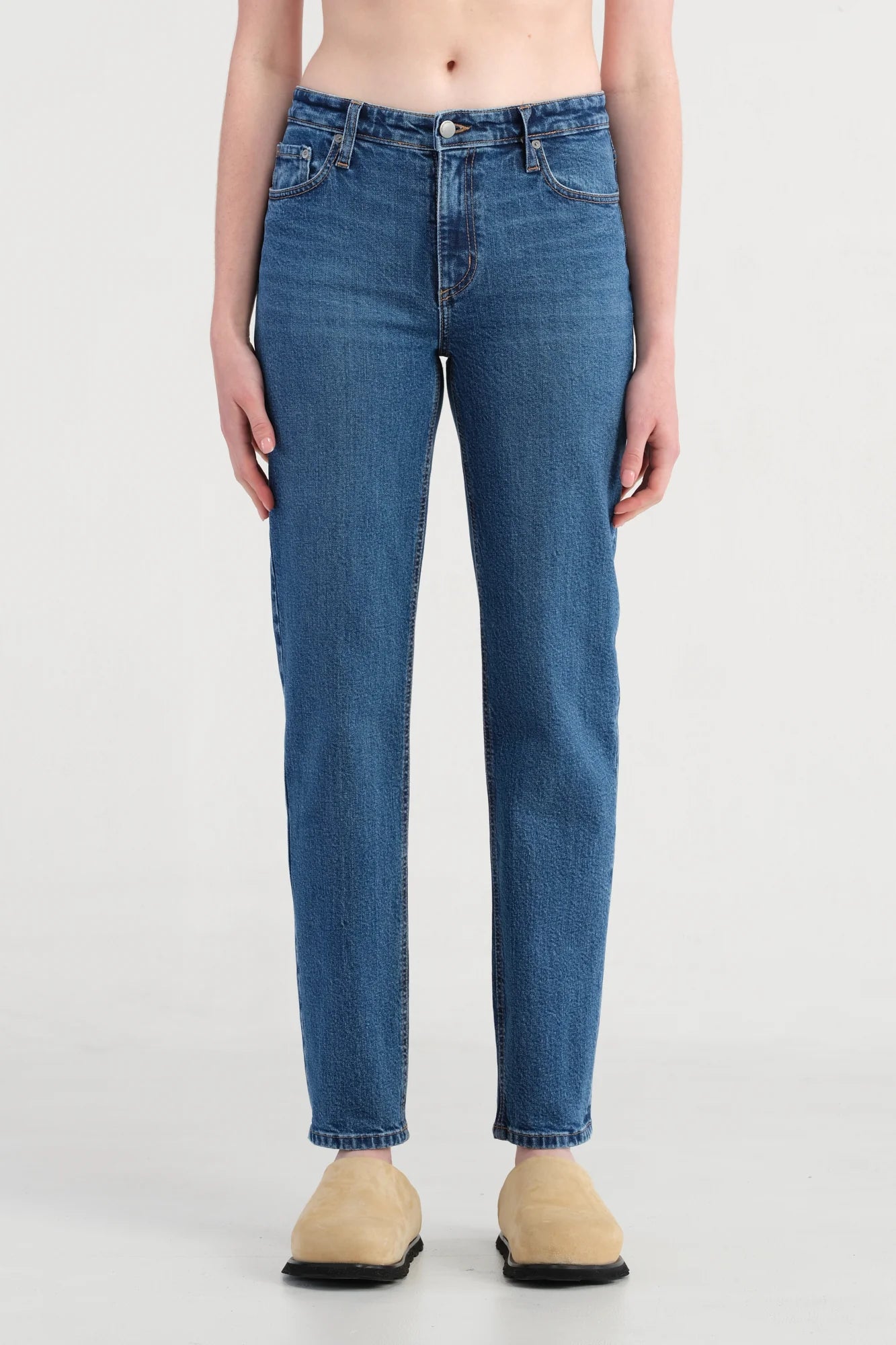 Elysian Collective Nobody Denim Phoebe Jean Stretch Honest Blue