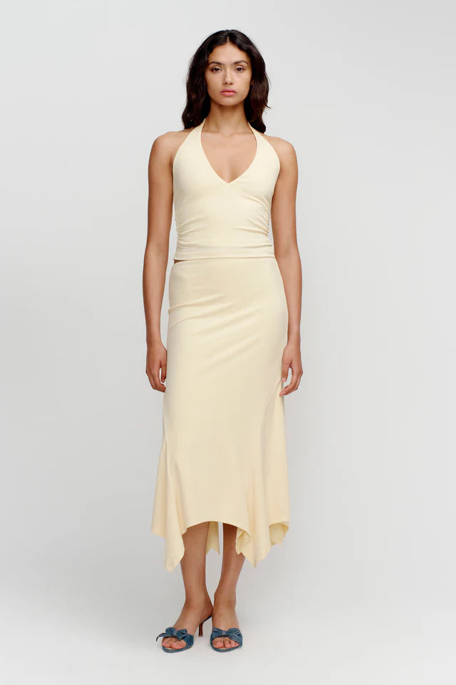 Elysian Collective Ownley Kyah Halter Top Butter