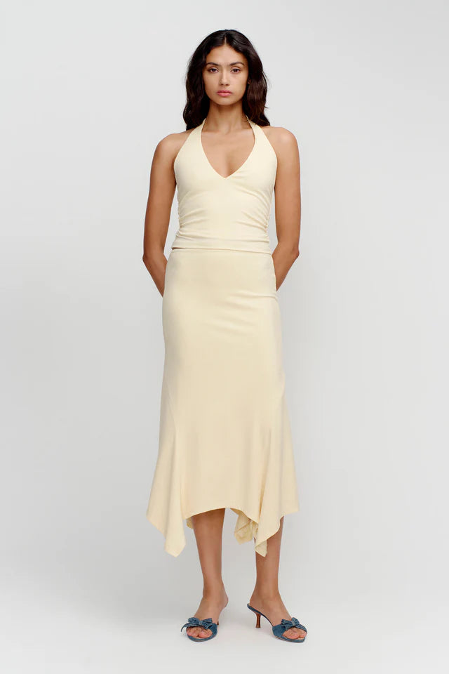 Elysian Collective Ownley Kyah Halter Top Butter