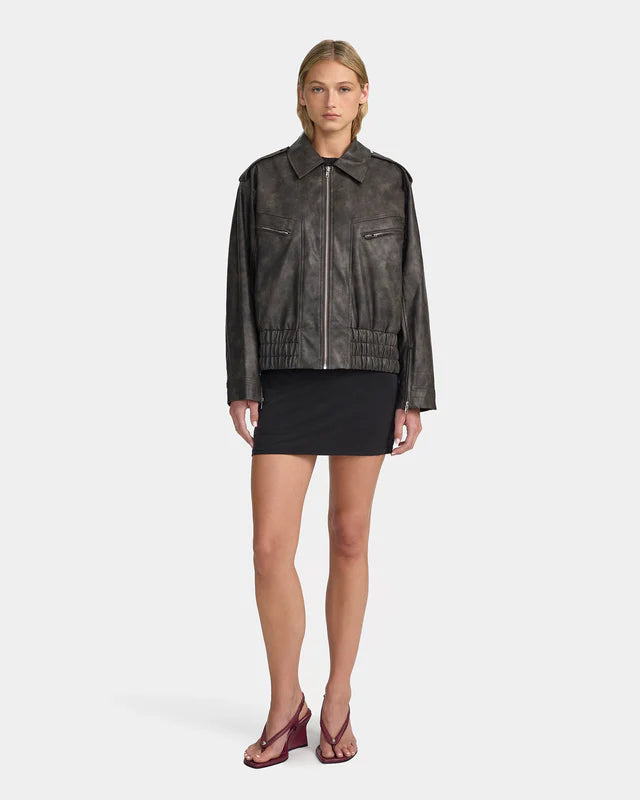 Elysian Collective Ownley Vyper Bomber Distressed Black