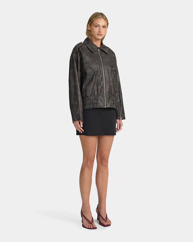Elysian Collective Ownley Vyper Bomber Distressed Black