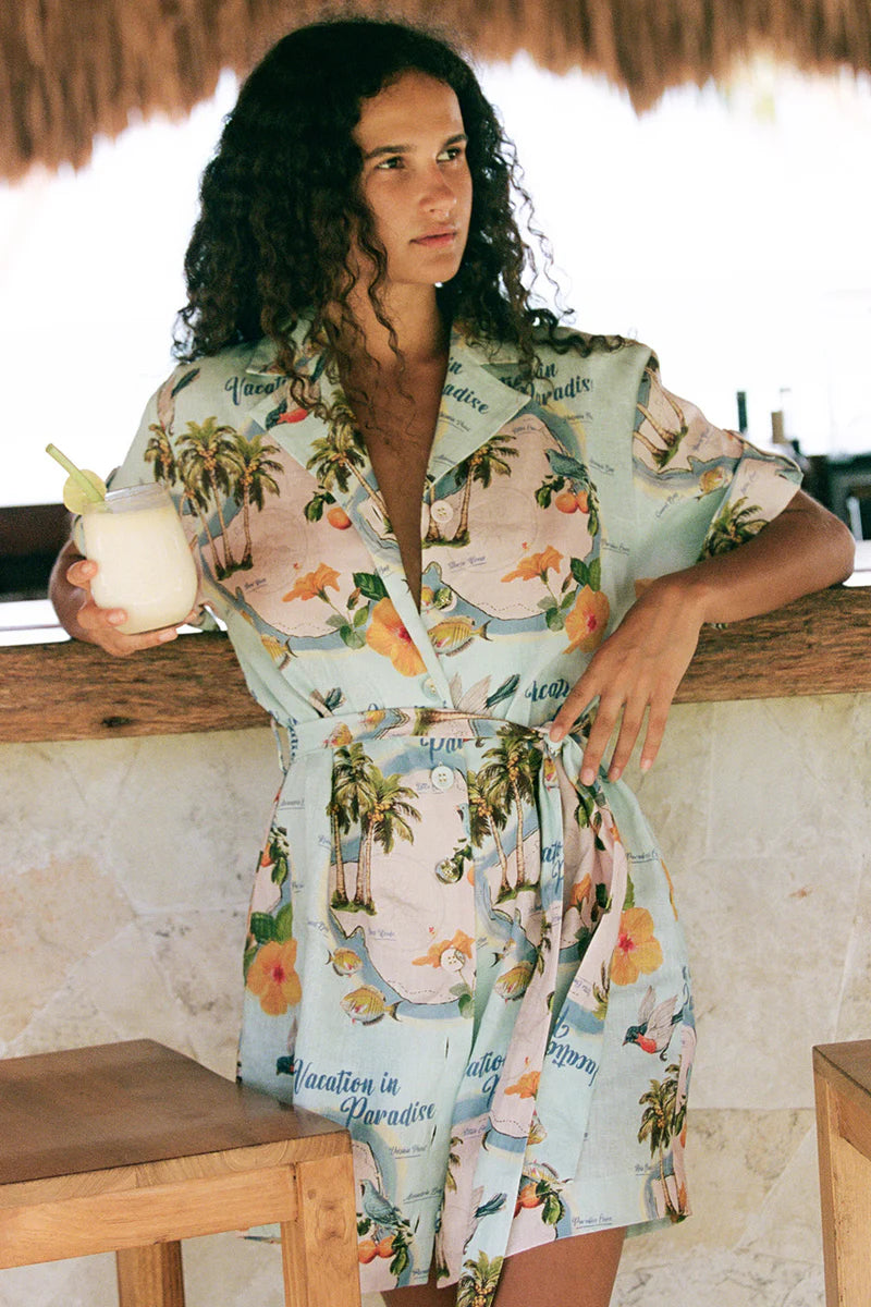 PALM NOOSA - REY DRESS (PALM PARADISE)
