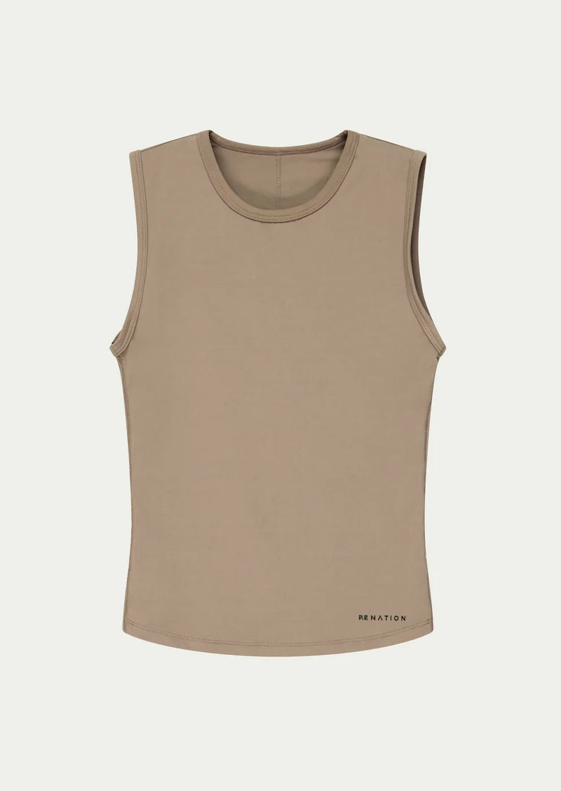 Elysian Collective PE Nation Foundation Muscle Tank Fossil