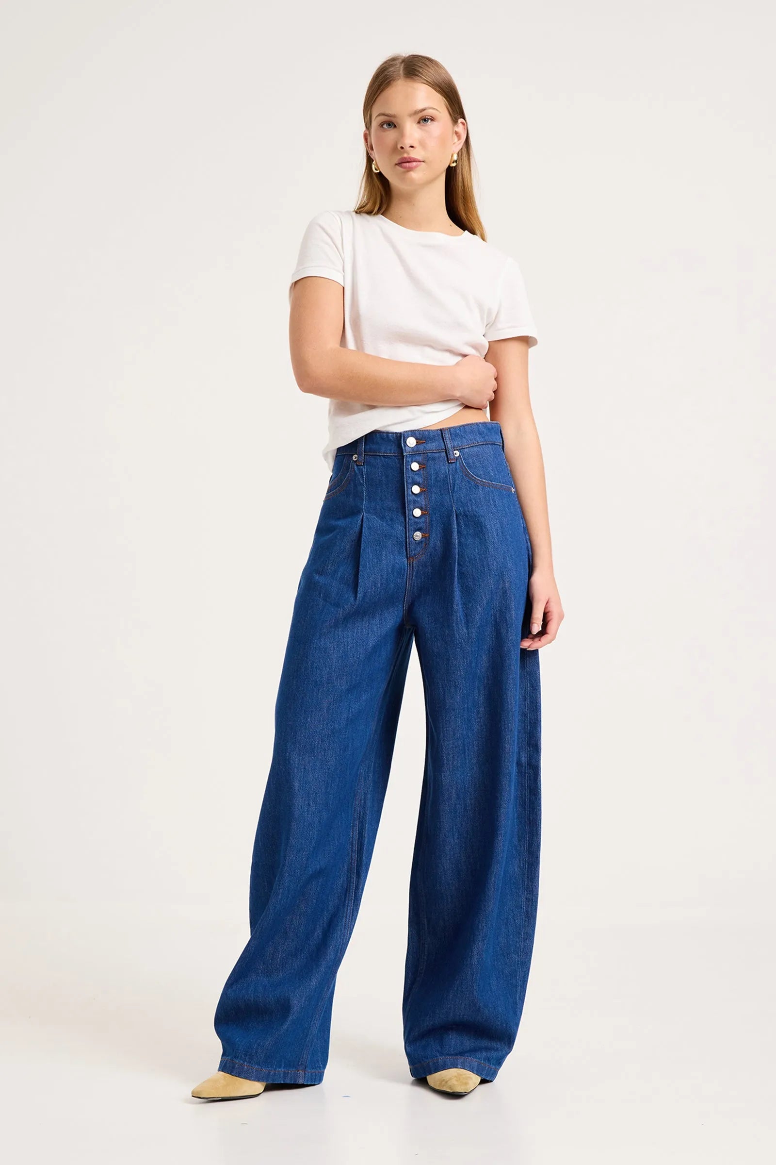Elysian Collective Rollas Balloon Barrel Jean Nolita Rinse
