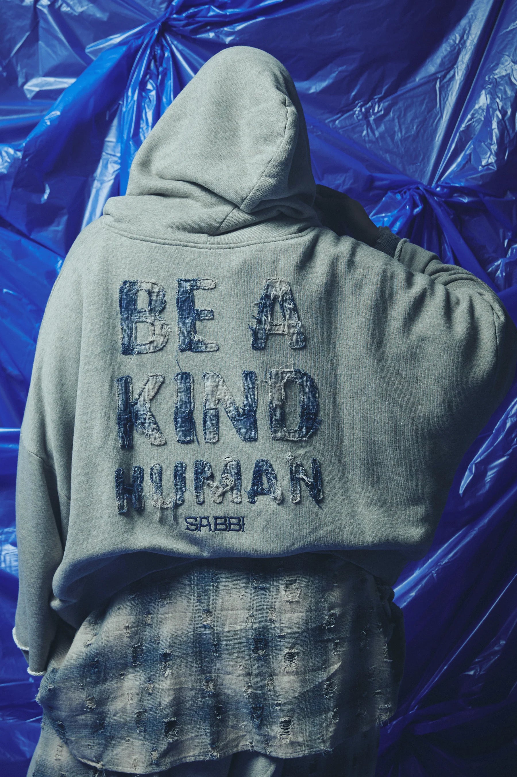 Elysian Collective Sabbi Be A Kind Human Hoodie Blue