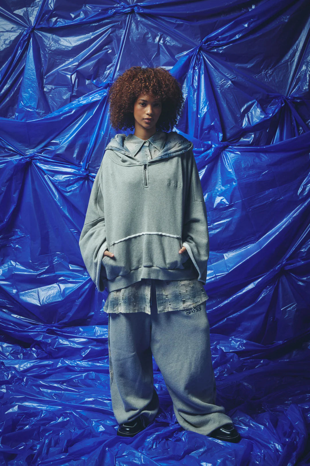 Elysian Collective Sabbi Be A Kind Human Hoodie Blue