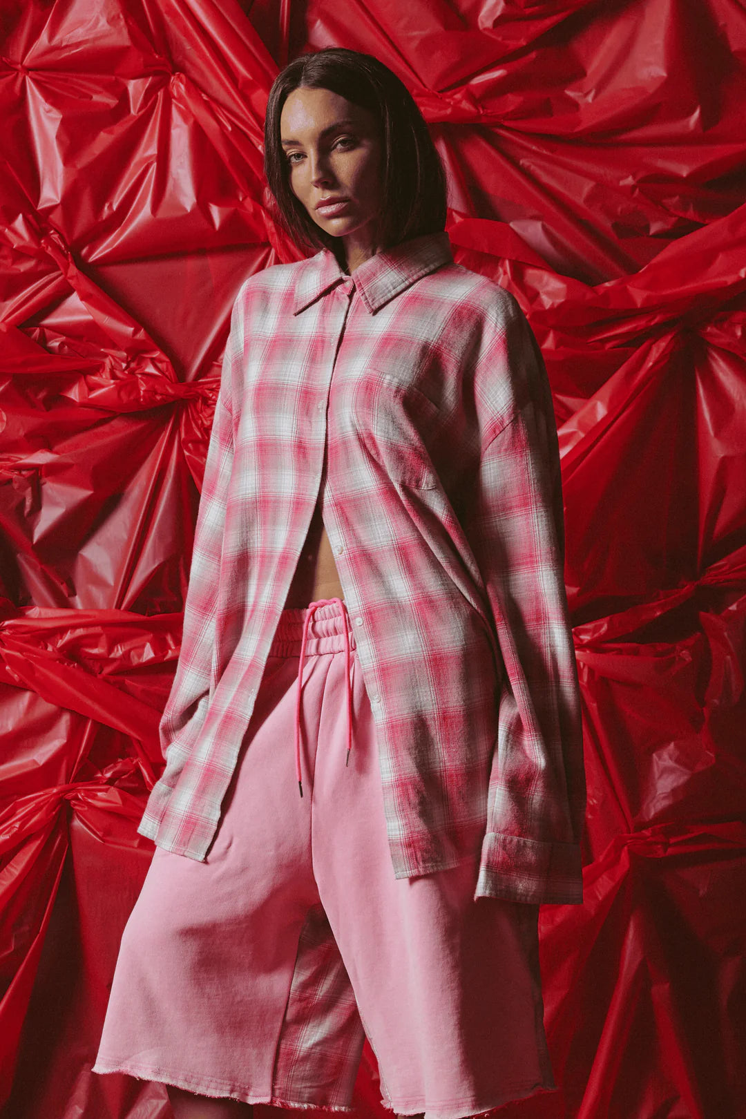 Elysian Collective Sabbi Be A Kind Human Oversized Pink Shirt