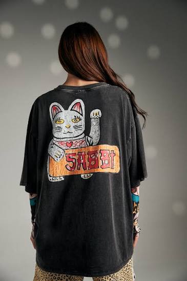 Elysian Collective Sabbi Champagne and Tattoo Tee Black